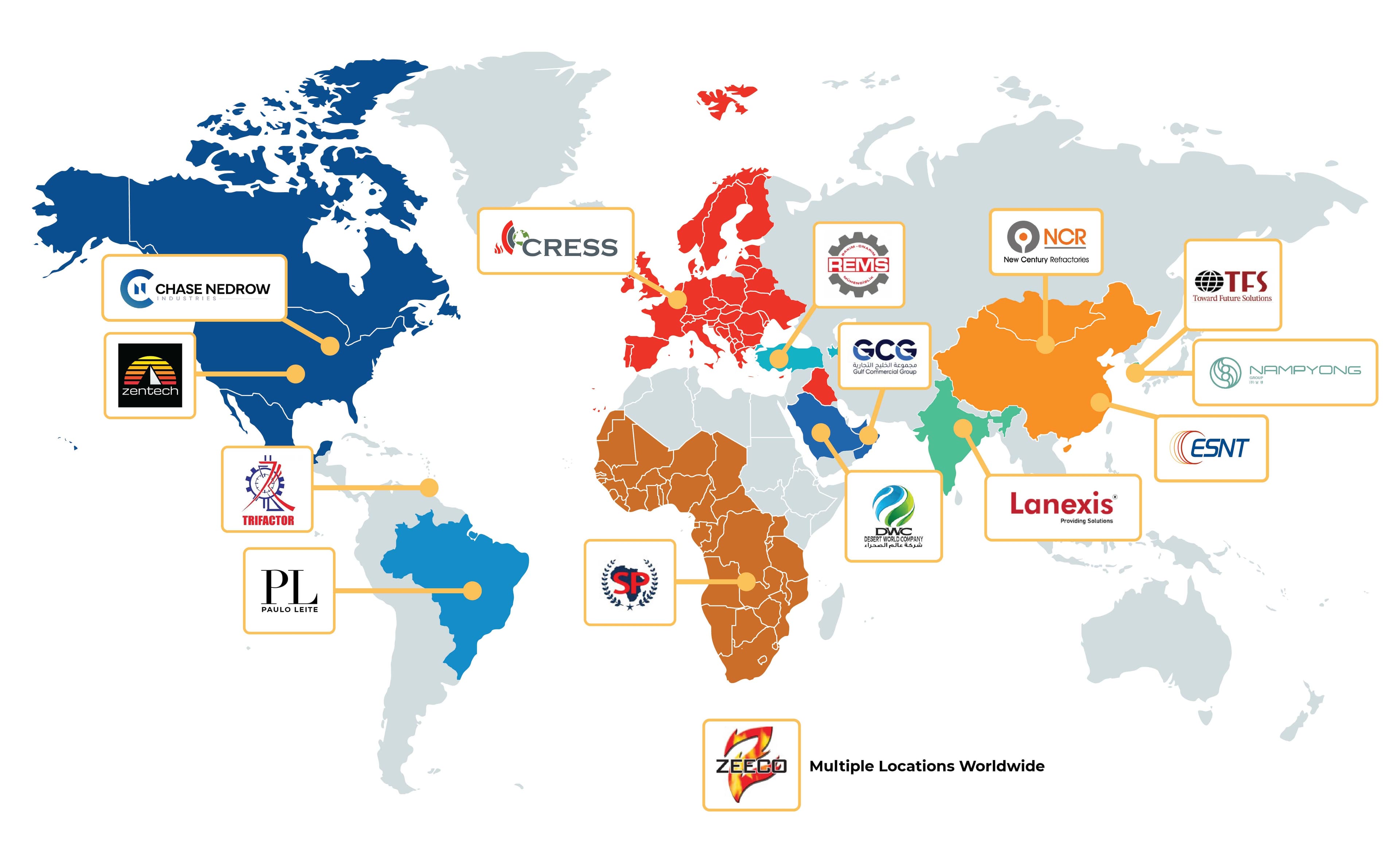 Emisshield global distributor map